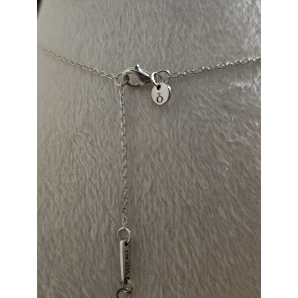 Genuine 925 Sterling Silver Necklace & Earrings Set Pink Heart Necklace. - Picture 4 of 9